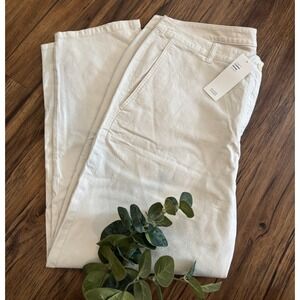 Eileen Fisher Wide Leg Ankle Pants Organic Cotton Hemp Blue Size 2p NWT $188 Y2K